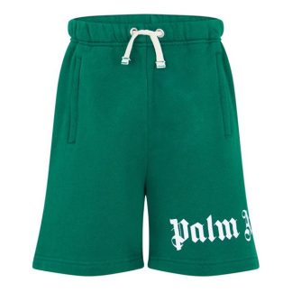 PALM ANGELS Children'S Logo Shorts Kids Jersey Shorts Forest Grn 5701 for sale