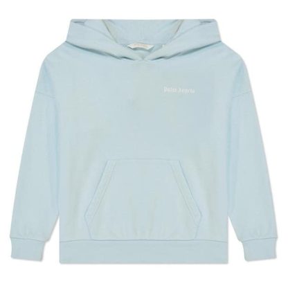 PALM ANGELS Classic Logo Hoodie Kids Lght Blu 4201  for sale