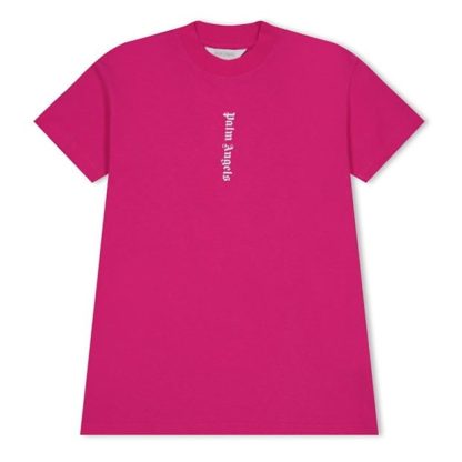 PALM ANGELS Classic Overlogo Tee Dress Girls Kids Jersey Dresses Fuchsia 3201 for sale