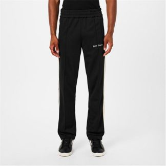 PALM ANGELS Classic Track Pants Men Poly Tracksuits Black/White for sale