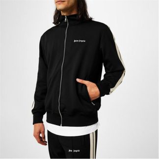 PALM ANGELS Classic Tracksuit Jacket Men Tracksuit Tops Black/White for sale