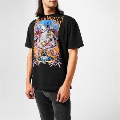 PALM ANGELS Concert Print T-Shirt Men Black  for sale