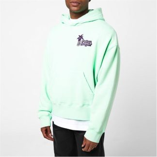 PALM ANGELS Douby Hoodie Men Green 5037  for sale