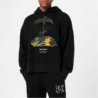 PALM ANGELS Enzo From The Tropics Hoodie Men Blk Org 1020  for sale