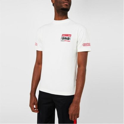 PALM ANGELS F1 Race Team T-Shirt Men Regular Fit T-Shirts White for sale