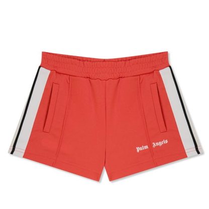 PALM ANGELS Girls Track Shorts Kids Jersey Shorts Coral Wht 2601 for sale