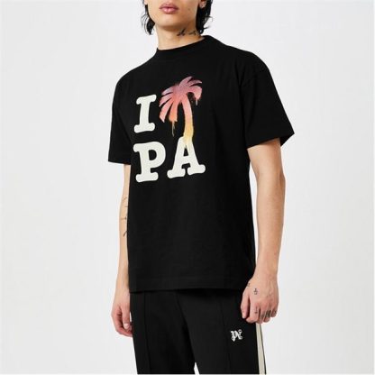 PALM ANGELS I Love Pa T-Shirt Men Black  for sale