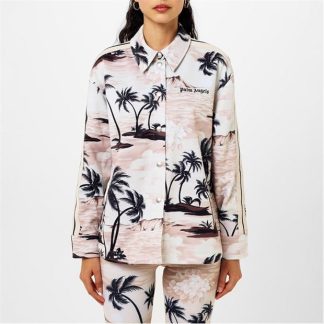 PALM ANGELS Island Track Shirt Women Bge/Blk 6110  for sale