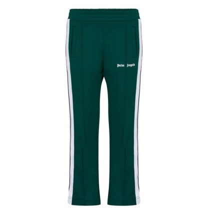 PALM ANGELS Junior Classic Tracksuit Bottoms Kids Open Hem Woven Tracksuit Bottoms Forest Grn 5701 for sale