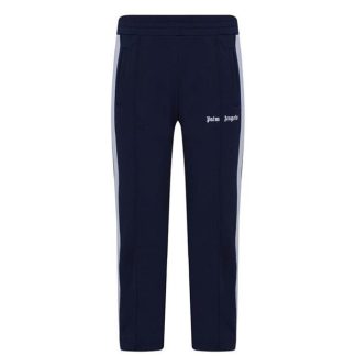 PALM ANGELS Junior Classic Tracksuit Bottoms Kids Open Hem Woven Tracksuit Bottoms Navy Blue 4601 for sale