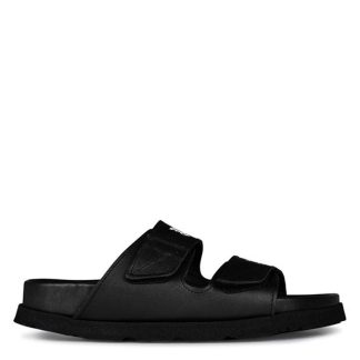 PALM ANGELS Kids Logo Sandals Kids Black Wht 1001  for sale