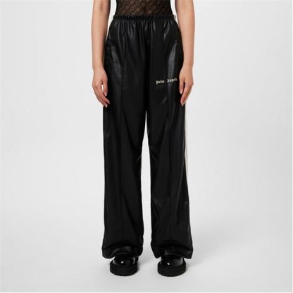 PALM ANGELS Leather Effect Track Trousers Women Black 1003  for sale