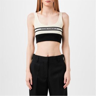 PALM ANGELS Logo Bra Top Women Blk/Bttr 1004  for sale