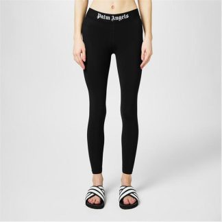 PALM ANGELS Logo Leggings Women Leggings Black 1001 for sale