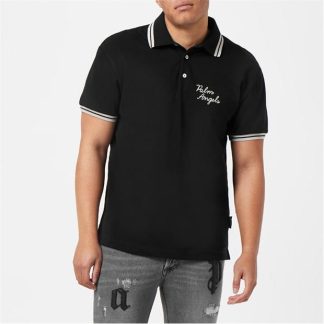 PALM ANGELS Logo Polo Shirt Men Black 1001  for sale