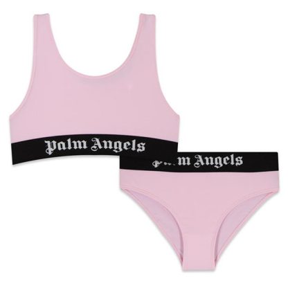 PALM ANGELS Logo Tape Bikini Set Junior Girls Kids Lght Pink 3410  for sale