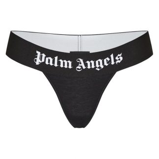 PALM ANGELS Logo Thong Women Thong Briefs Blk/Wht 1001 for sale