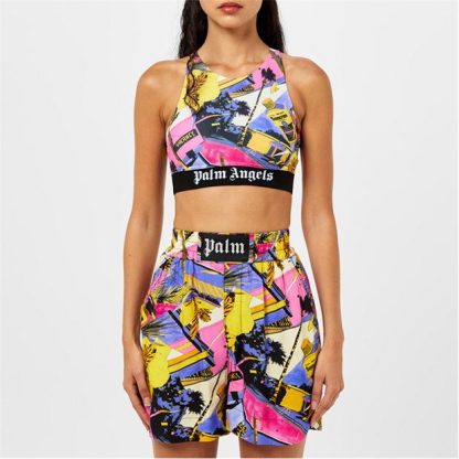 PALM ANGELS Miami Floral Print Sport Top Women Multi 8410  for sale