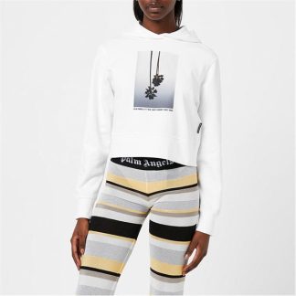 PALM ANGELS Mirage Fitted Hoodie Women OTH Hoodies Wht/Gry 0305 for sale