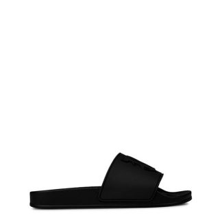 PALM ANGELS Monogram Pool Slides Women Pool Shoes Black 1010 for sale