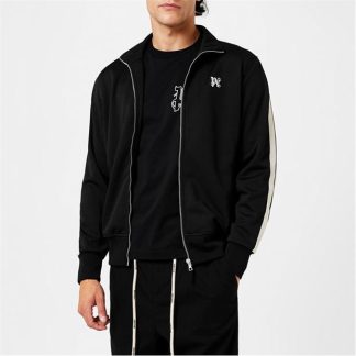 PALM ANGELS Monogram Track Jacket Men Tracksuit Tops Blk Wht 1003 for sale