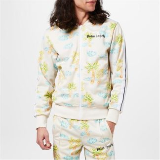 PALM ANGELS Neon Palm Print Track Jacket Men White 0384  for sale