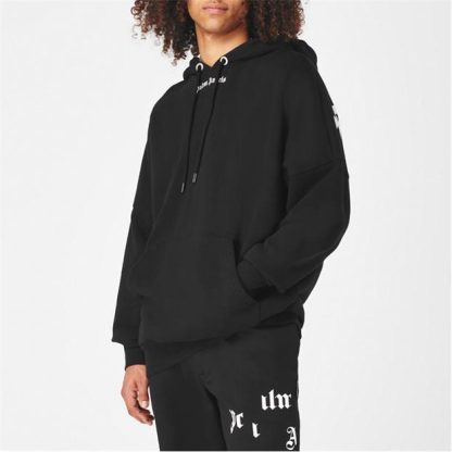 PALM ANGELS Oth Logo Hoodie Men OTH Hoodies Blk/White 1001 for sale