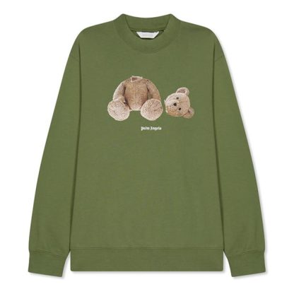 PALM ANGELS Palm Bear Sweat Jn44 Kids Crew Sweaters Military 56600 for sale