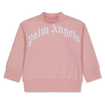 PALM ANGELS Palm Classic Sweat Junior Kids Crew Sweaters Pink 3001 for sale