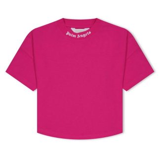 PALM ANGELS Palm Classic Tee Jn34 Kids Regular Fit T-Shirts Fuchsia 3201 for sale