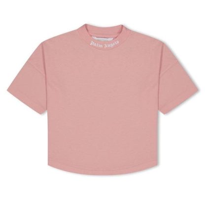 PALM ANGELS Palm Classic Tee Jn34 Kids Regular Fit T-Shirts Pale Pink 3001 for sale