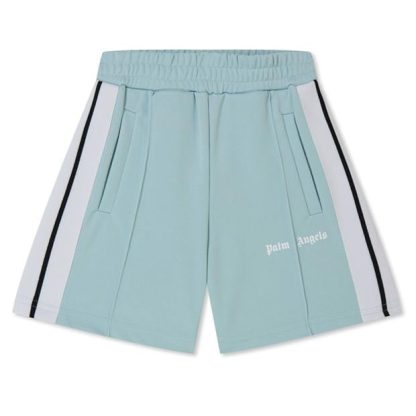 PALM ANGELS Palm Clss Trk Shrt Jn32 Kids Blue/Wht  for sale