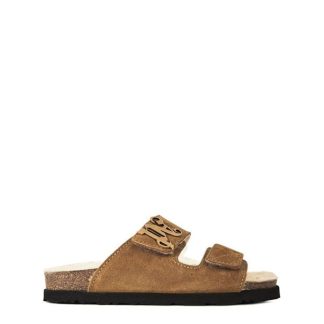 PALM ANGELS Palm Comfy Sndl Ld34 Women Flat Sandals Camel for sale