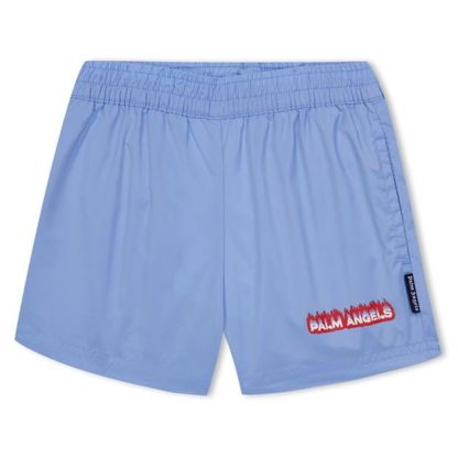 PALM ANGELS Palm Flame Swim Shrt Jn42 Kids Blue 24025  for sale