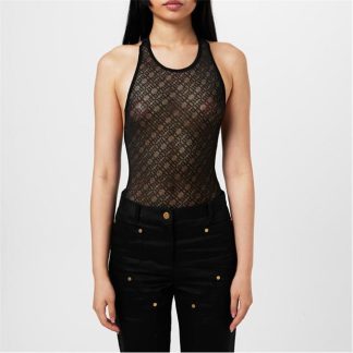 PALM ANGELS Palm Lace Bodysuit Ld34 Women Black 1010  for sale