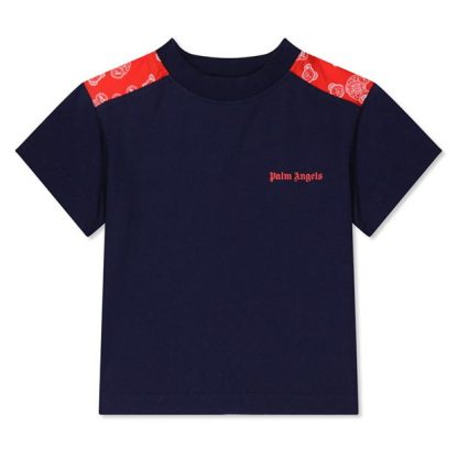 PALM ANGELS Palm Lgo Bear Tee Jn34 Kids Navy 4625  for sale