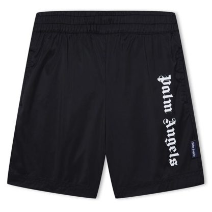 PALM ANGELS Palm Lgo Swim Shorts Jn42 Kids Black 11001  for sale