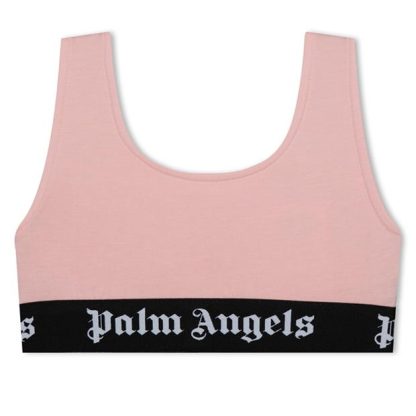 PALM ANGELS Palm Logo Bralette Jn34 Kids Pale Pink 3010  for sale