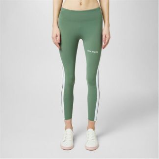 PALM ANGELS Palm Logo Print Lgng Ld99 Women Leggings Green for sale