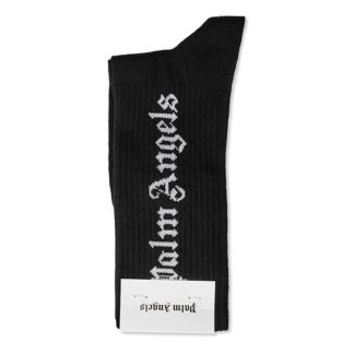 PALM ANGELS Palm Logo Socks Jn34 Kids Black 1001  for sale