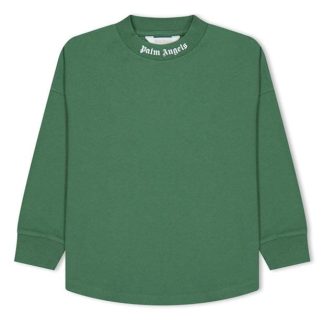 PALM ANGELS Palm Logo T-Shirt Jn34 Kids Green 15501  for sale