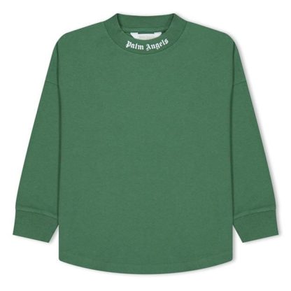 PALM ANGELS Palm Logo T-Shirt Jn34 Kids Green 15501  for sale