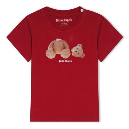 PALM ANGELS Palm Logo Tee In34 Kids Brown 2860  for sale