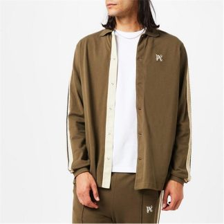 PALM ANGELS Palm Mono Trk shirt Sn34 Men Tracksuit Tops Brown for sale