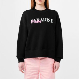 PALM ANGELS Palm Paradise Crew Ld32 Women Black  for sale