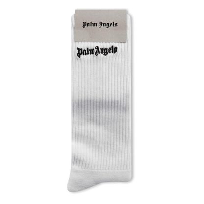 PALM ANGELS Palm Small Logo Sock Sn34 Men Trainer Socks White for sale