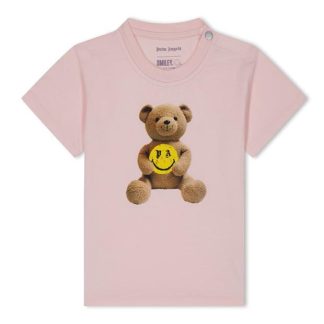 PALM ANGELS Palm Smiley Tee In34 Kids Pale Pink 3315  for sale