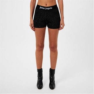 PALM ANGELS Palm Sre Lgo Short Ld34 Women Black/White  for sale