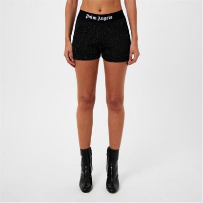 PALM ANGELS Palm Sre Lgo Short Ld34 Women Black/White  for sale