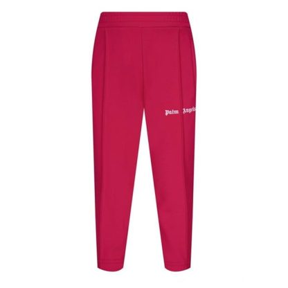 PALM ANGELS Palm Taped Track Pan Jn34 Kids Closed Hem Poly Tracksuit Bottoms Fuchsia 3201 for sale